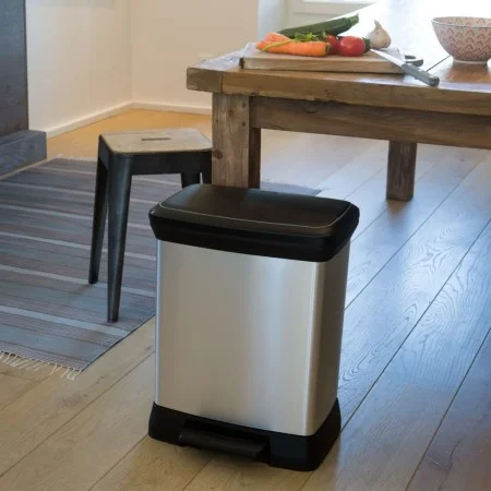 Curver Rectangular Silver Deco Pedal Bin 30 L by Curver, Garbage cans and trash cans - Ref: Foro24-443828, Price: 60,71 €, Di...