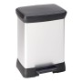 Curver Rechteckiger silberner Deko-Treteimer 30 l von Curver, Mülltonnen und Mülltonnen - Ref: Foro24-443828, Preis: 60,57 €,...