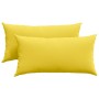 Cojines de sofá 2 pcs Amarillo Claro 80 x 40 cm tela