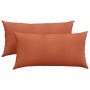 Cojines de sofá 2 pcs Rojo Naranja 80 x 40 cm Tela de pana