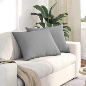 Cojines de sofá 2 pcs Gris 70 x 50 cm tela
