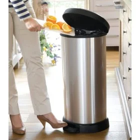 Curver Deco Pedal Bin D-shaped Silver 40 L by Curver, Garbage cans and trash cans - Ref: Foro24-443826, Price: 65,73 €, Disco...