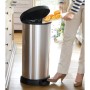Curver Tretmülleimer Deco in D-Form silber 40 L von Curver, Mülltonnen und Mülltonnen - Ref: Foro24-443826, Preis: 65,56 €, R...