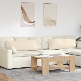 Cojines de sofá 2 pcs Beige 120 x 40 cm tela