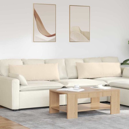 Cojines de sofá 2 pcs Beige 120 x 40 cm tela
