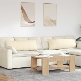 Cojines de sofá 2 pcs Crema 120 x 40 cm Tela de pana