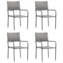 Garten-Essgruppe, 5-teilig, aus anthrazitgrauem synthetischem Rattan. von vidaXL, Gartensets - Ref: Foro24-3072498, Preis: 24...