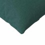 Cojines de sofá 2 pcs Verde oscuro 145 x 40 cm tela