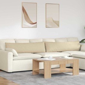 Cojines de sofá 2 pcs Crema 145 x 40 cm tela