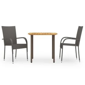 3-piece garden dining set made of synthetic brown rattan by vidaXL, Garden sets - Ref: Foro24-3072481, Price: 212,90 €, Disco...