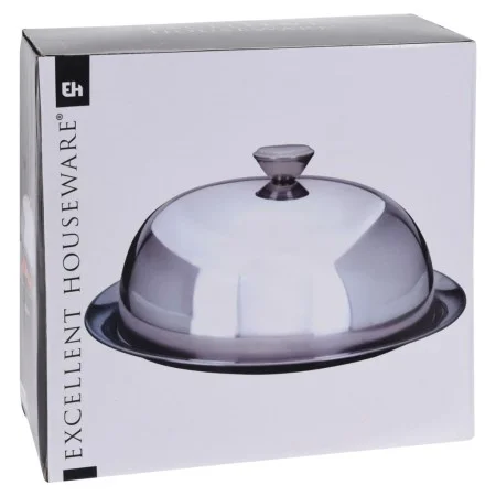 Excellent Houseware Glass bell with stainless steel plate by Excellent Houseware, Trays - Ref: Foro24-442506, Price: 23,69 €,...