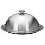 Excellent Houseware Campana de cristal con plato acero inoxidable de Excellent Houseware, Bandejas - Ref: Foro24-442506, Prec...