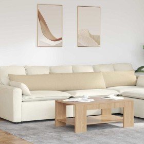 Cojines de sofá 2 pcs Crema 200 x 40 cm tela en Cojines para sillas y sofás | Comprar online en Foro24