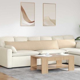 Cojines de sofá 2 pcs Crema 200 x 40 cm tela en Cojines para sillas y sofás | Comprar online en Foro24