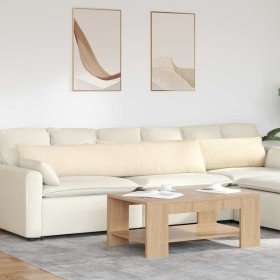 Cojines de sofá 2 pcs Crema 200 x 40 cm Tela de pana en Cojines para sillas y sofás | Comprar online en Foro24