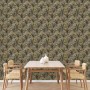 DUTCH WALLCOVERINGS Tapete mit goldenen und schwarzen Palmen von DUTCH WALLCOVERINGS, Bemaltes Papier - Ref: Foro24-442570, P...
