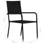 Set de muebles de comedor de jardín 7 piezas ratán PE negro de vidaXL, Conjuntos de jardín - Ref: Foro24-3072499, Precio: 331...