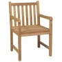 Sillas de jardín con cojines 4 uds madera de teca blanco crema de vidaXL, Sillas de jardín - Ref: Foro24-3073021, Precio: 604...