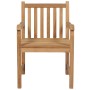 Sillas de jardín con cojines 4 uds madera de teca blanco crema de vidaXL, Sillas de jardín - Ref: Foro24-3073021, Precio: 631...