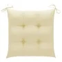 Sillas de jardín con cojines 4 uds madera de teca blanco crema de vidaXL, Sillas de jardín - Ref: Foro24-3073021, Precio: 604...