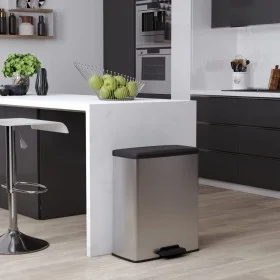 Curver Rechteckiger Deco Treteimer Silber 65 L von Curver, Mülltonnen und Mülltonnen - Ref: Foro24-443822, Preis: 105,72 €, R...