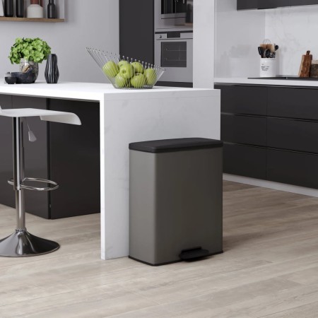 Curver Deco Pedal Bin Rectangular Cool Gray 65 L by Curver, Garbage cans and trash cans - Ref: Foro24-443821, Price: 89,43 €,...