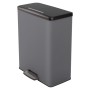Curver Deco Pedal Bin Rectangular Cool Gray 65 L by Curver, Garbage cans and trash cans - Ref: Foro24-443821, Price: 89,43 €,...