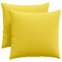 Cojines de sofá 2 pcs Amarillo Claro 50 x 50 cm tela
