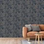 DUTCH WALLCOVERINGS Silver and Blue Joelle Wallpaper by DUTCH WALLCOVERINGS, Painted paper - Ref: Foro24-442583, Price: 26,70...