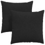 Cojines de sofá 2 pcs Negro 60 x 60 cm tela