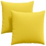 Cojines de sofá 2 pcs Amarillo Claro 60 x 60 cm tela