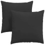 Cojines de sofá 2 pcs Negro 60 x 60 cm tela