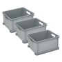 Curver Caja de almacenaje Unibox plateado 3x30 L