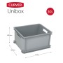Curver Caja de almacenaje Unibox plateado 3x30 L
