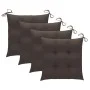 Gartenstühle mit Kissen 4 Einheiten taupegraues Teakholz von vidaXL, Gartenstühle - Ref: Foro24-3073027, Preis: 621,53 €, Rab...