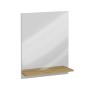 FMD Espejo de pared con estante roble artesanal 54,5x13,5x67,5 cm de FMD, Espejos - Ref: Foro24-444220, Precio: 68,85 €, Desc...