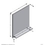FMD Espejo de pared con estante roble artesanal 54,5x13,5x67,5 cm de FMD, Espejos - Ref: Foro24-444220, Precio: 68,85 €, Desc...