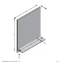 FMD Wall mirror with handmade oak shelf 54.5x13.5x67.5 cm by FMD, Mirrors - Ref: Foro24-444220, Price: 77,86 €, Discount: %