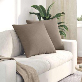 Cojines de sofá 2 pcs Taupé 80 x 80 cm tela en Cojines para sillas y sofás | Comprar online en Foro24