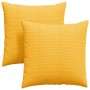 Cojines de sofá 2 pcs Amarillo Claro 80 x 80 cm Tela de pana