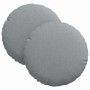 Cojines para asiento 2 pcs Gris Claro Ø30 x 13 cm tela
