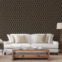 DUTCH WALLCOVERINGS Black and Gold Geometric Wallpaper by DUTCH WALLCOVERINGS, Painted paper - Ref: Foro24-442591, Price: 30,...