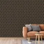 DUTCH WALLCOVERINGS Black and Gold Geometric Wallpaper by DUTCH WALLCOVERINGS, Painted paper - Ref: Foro24-442591, Price: 30,...