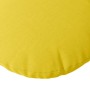 Cojines para asiento 2 pcs Amarillo Claro Ø30 x 13 cm tela