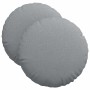 Cojines para asiento 2 pcs Gris Claro Ø40 x 13 cm tela