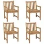 Garden chairs 4 units solid teak wood with green cushions by vidaXL, Garden chairs - Ref: Foro24-3073024, Price: 583,50 €, Di...