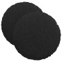 Cojines para asiento 2 pcs Negro Ø40 x 13 cm tela