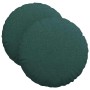 Cojines para asiento 2 pcs Verde oscuro Ø40 x 13 cm tela