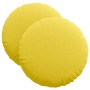 Cojines para asiento 2 pcs Amarillo Claro Ø40 x 13 cm tela