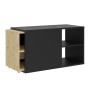 FMD TV-Schrank mit 2 offenen Fächern in Schwarz und Eiche von FMD, TV-Möbel - Ref: Foro24-444232, Preis: 131,47 €, Rabatt: %